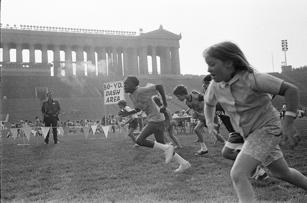 50 yard dash at Special Olympics - Pete Peters,Joe Kordick for Chicago Sun-Times