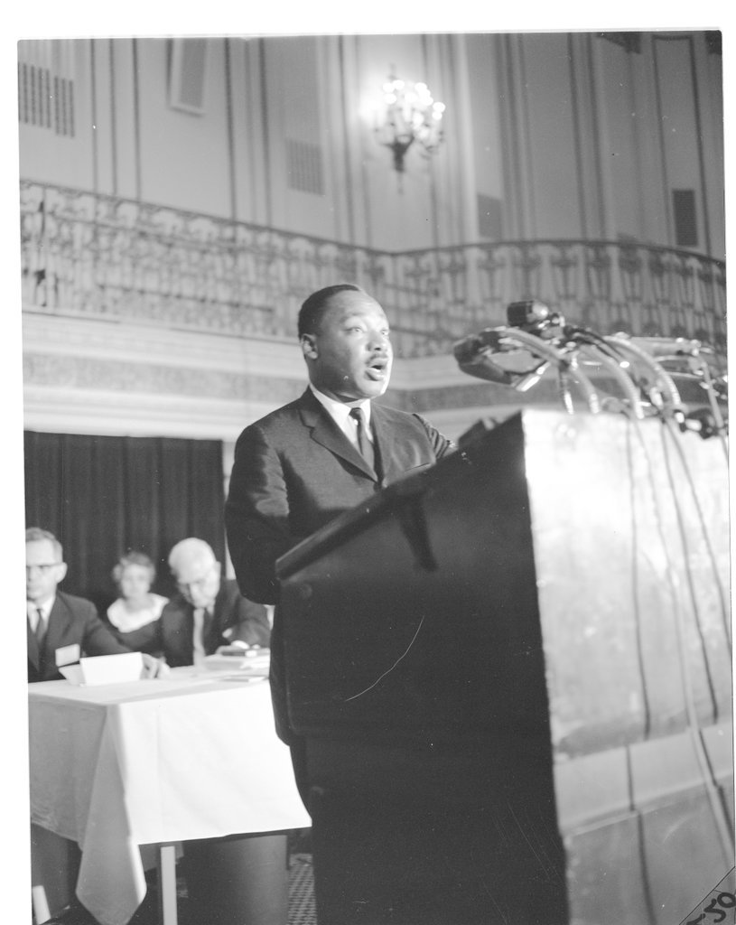 Dr. Martin Luther King Jr. addressing the United Church of Christ convention - Chicago Sun-Times
