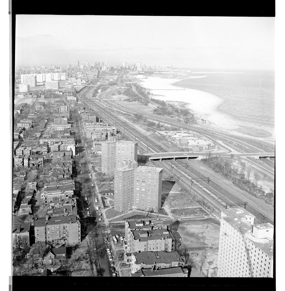 Aerial view north from 40th Street - Chicago Sun-Times