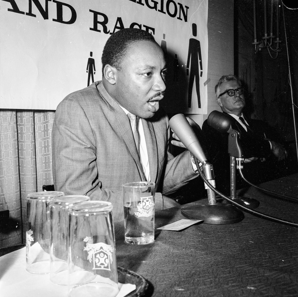 Dr. Martin Luther King Jr. speaking at the National Conference on Religion and Race - Chicago Sun-Times