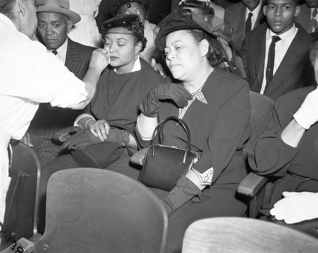 Mamie Bradley and family at funeral for Emmett Till - Chicago Sun-Times