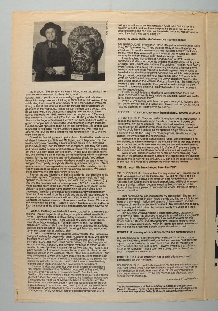 A Talk with Margaret Burroughs published in Think Ink - Ford, Robert T.