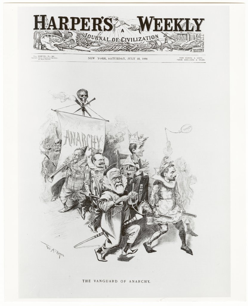 The Vanguard of Anarchy political cartoon - W.A. Rogers