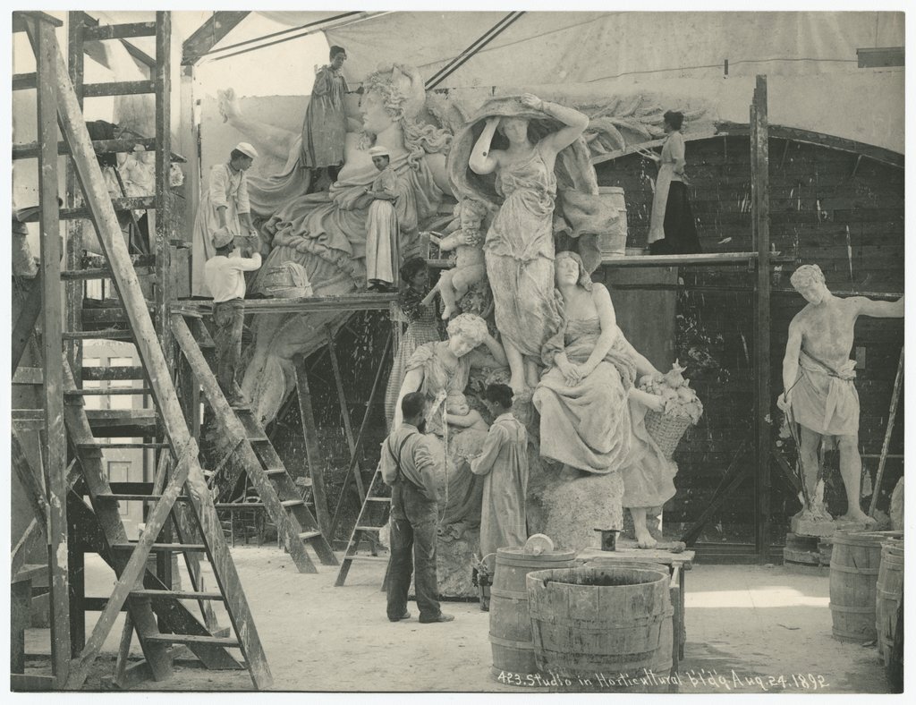 Lorado Taft sculpture studio in the World's Columbian Exposition Horcultural Building - Unknown