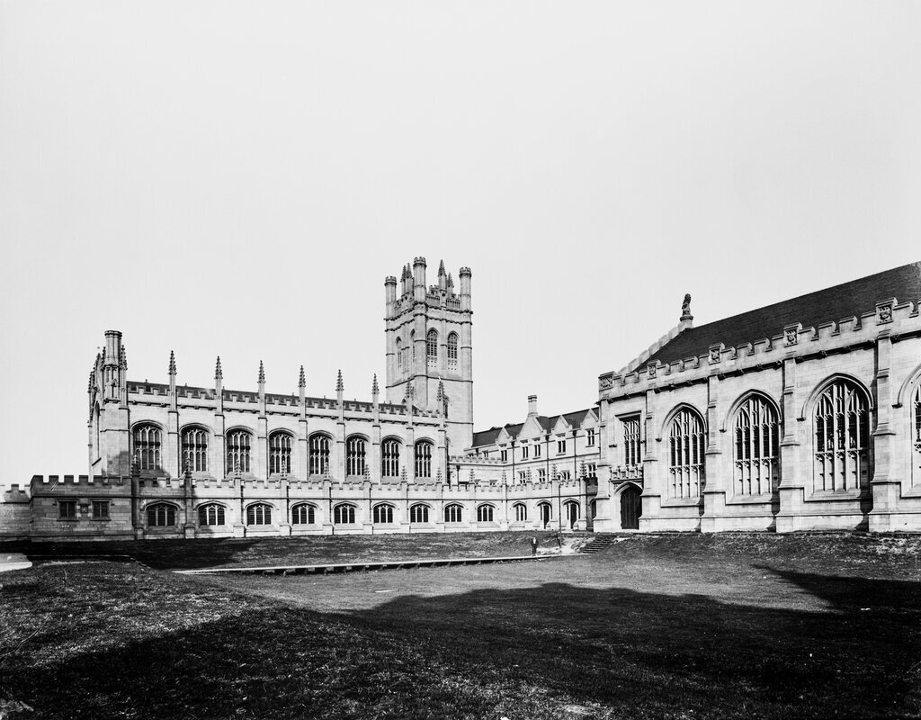 Hutchinson Hall, Mitchell Tower, Reynolds Club, and Leon Mandel Assembly Hall at the University of Chicago - Barnes-Crosby Company