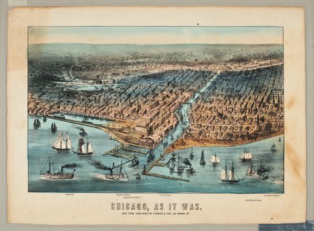 View of Chicago before the Great Chicago Fire - Currier and Ives