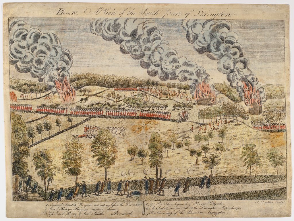A View of the South Part of Lexington, Plate IV - Amos Doolittle - Doolittle, Amos, 1754-1833