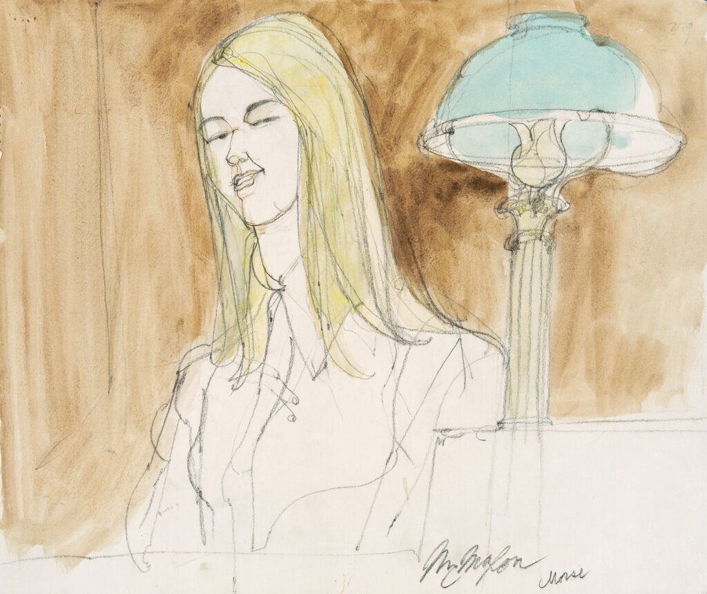 Linda Morse testifying for the defense at Chicago Seven (Chicago Eight) Trial - McMahon, Franklin