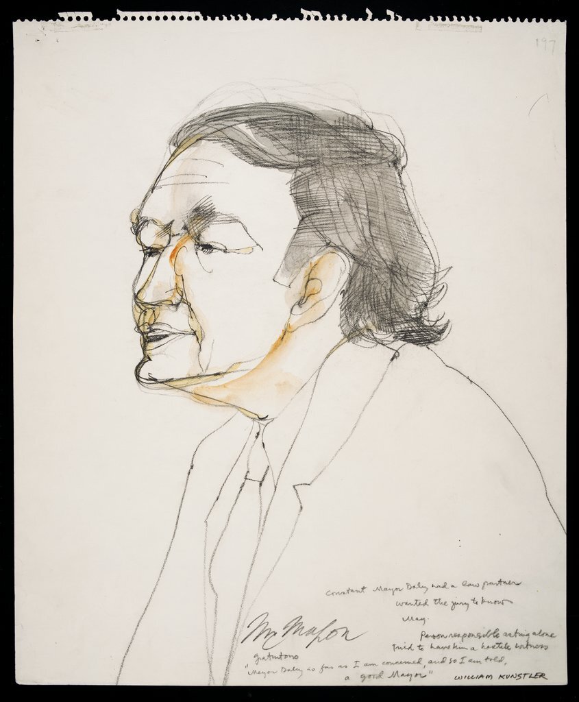 William Kunstler commenting on Mayor Daley at Chicago Seven (Chicago Eight) Trial - McMahon, Franklin