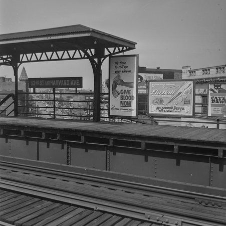Elevated train station at 63rd Street and Harvard Avenue - Mead, Mildred