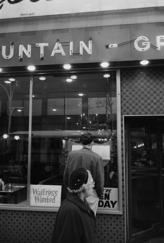 Restaurant window on State Street - Haun, Declan, 1937-1994