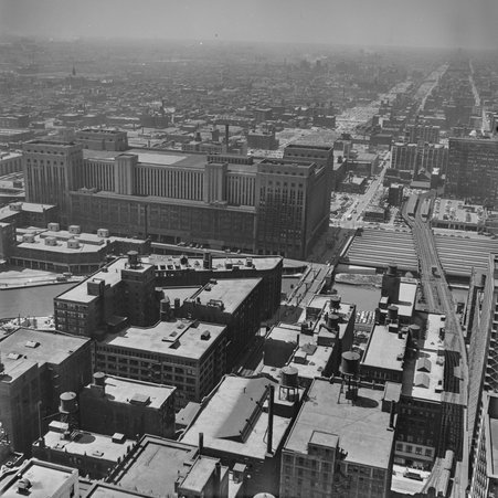 Aerial view from Chicago Board of Trade Building - Mead, Mildred