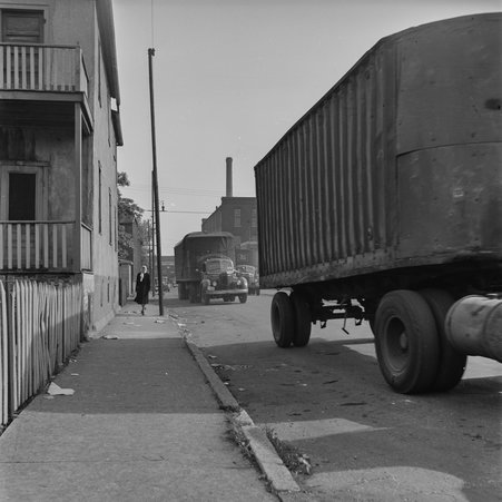 Trucks near West 42nd Place in Fuller Park - Mead, Mildred