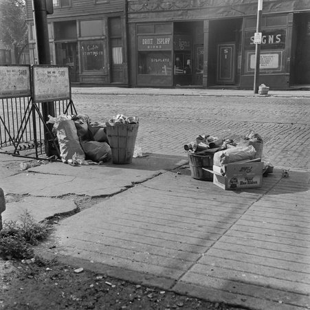 Sidewalk outside 326 West 69th Street in Englewood - Mead, Mildred