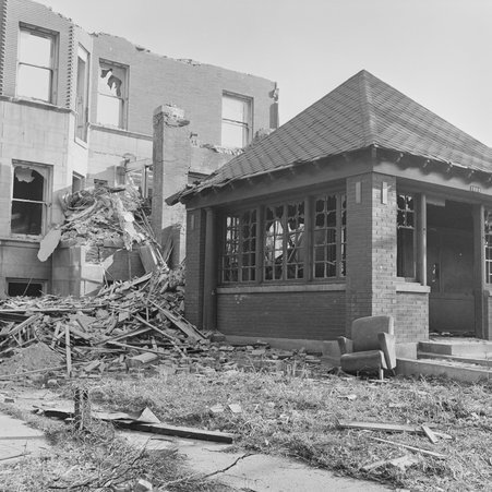 Demolition at 5463-5481 Dorchester Avenue in Hyde Park-Kenwood - Mead, Mildred