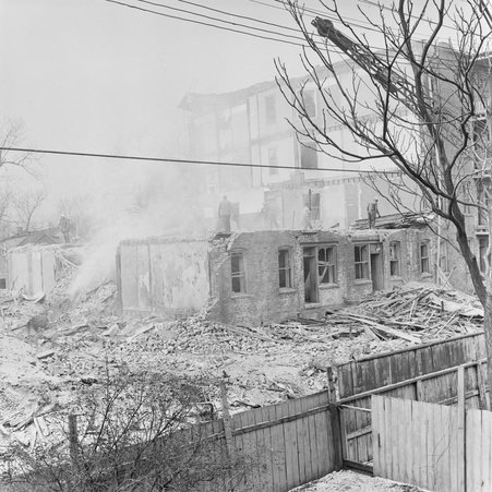 Demolition at 5463-5481 Dorchester Avenue in Hyde Park-Kenwood - Mead, Mildred