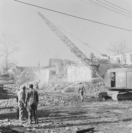 Demolition at 5463-5481 Dorchester Avenue in Hyde Park-Kenwood - Mead, Mildred