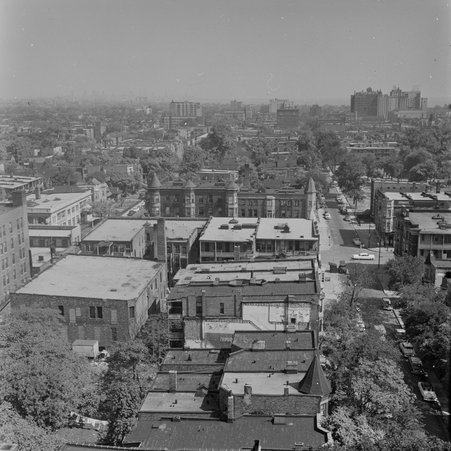 View north from roof of 5550 South Dorchester Avenue in Hyde Park-Kenwood - Mead, Mildred