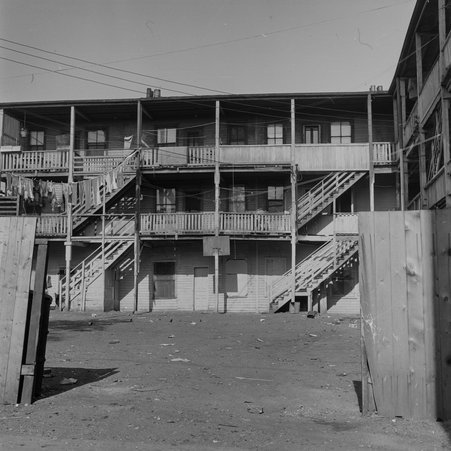 Rear of builiding at East 55th Street and South Cottage Grove Avenue in Hyde Park-Kenwood - Mead, Mildred