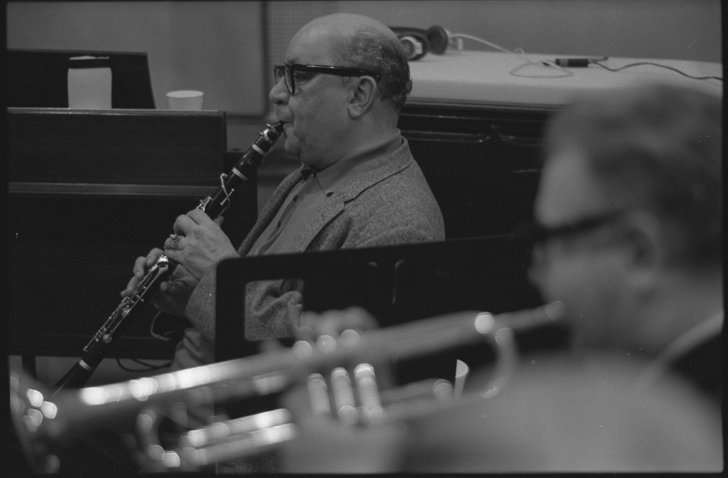 Musicians during a recording session - Flerlage, Raeburn, 1915-2002