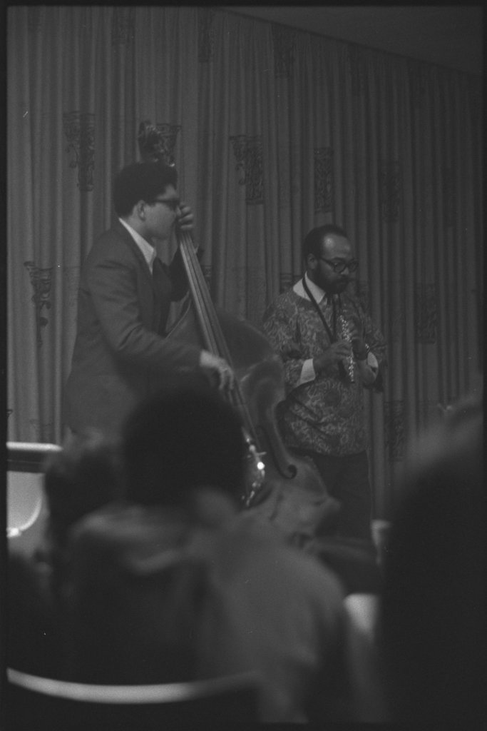 James Moody on stage with Rufus Reid at Joe Segal's Modern Jazz Showcase - Flerlage, Raeburn, 1915-2002