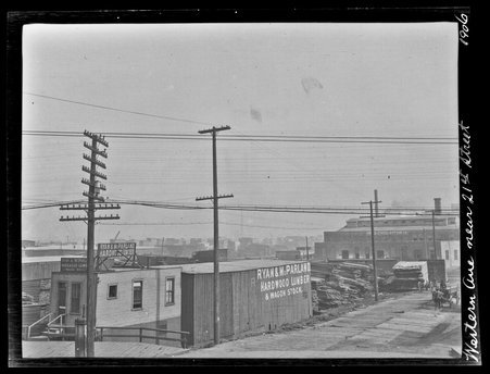 Lumber yards at Blue Island and Western avenues - Clark, Charles R.