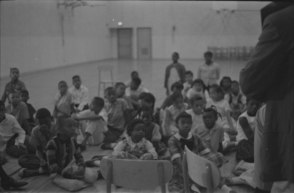 School children at Iola's school - Flerlage, Raeburn, 1915-2002