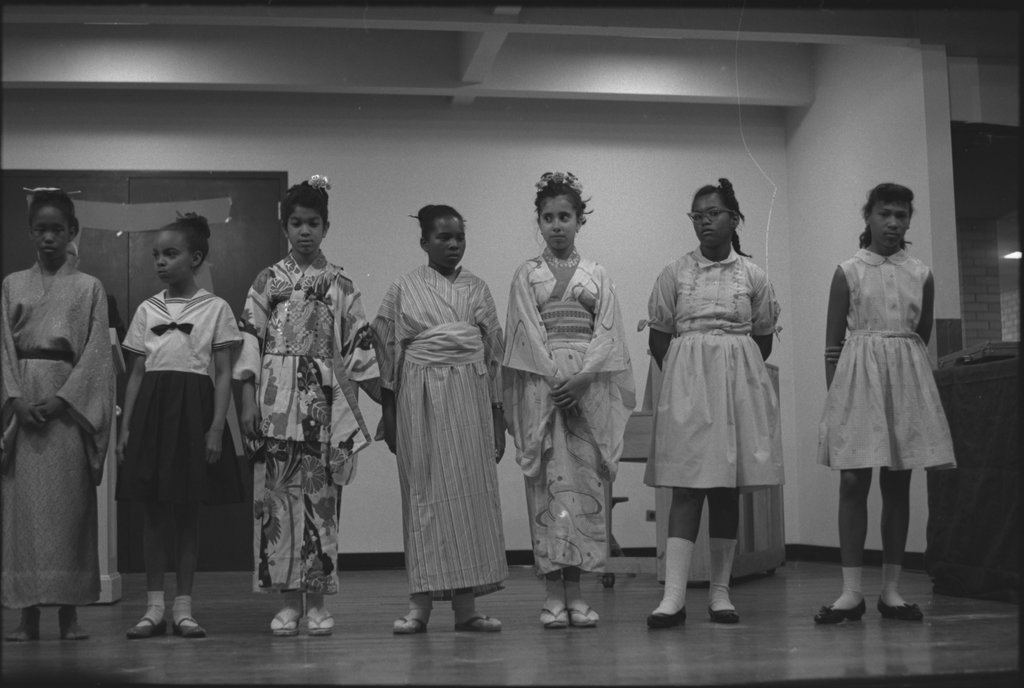 Performance in school auditorium - Flerlage, Raeburn, 1915-2002