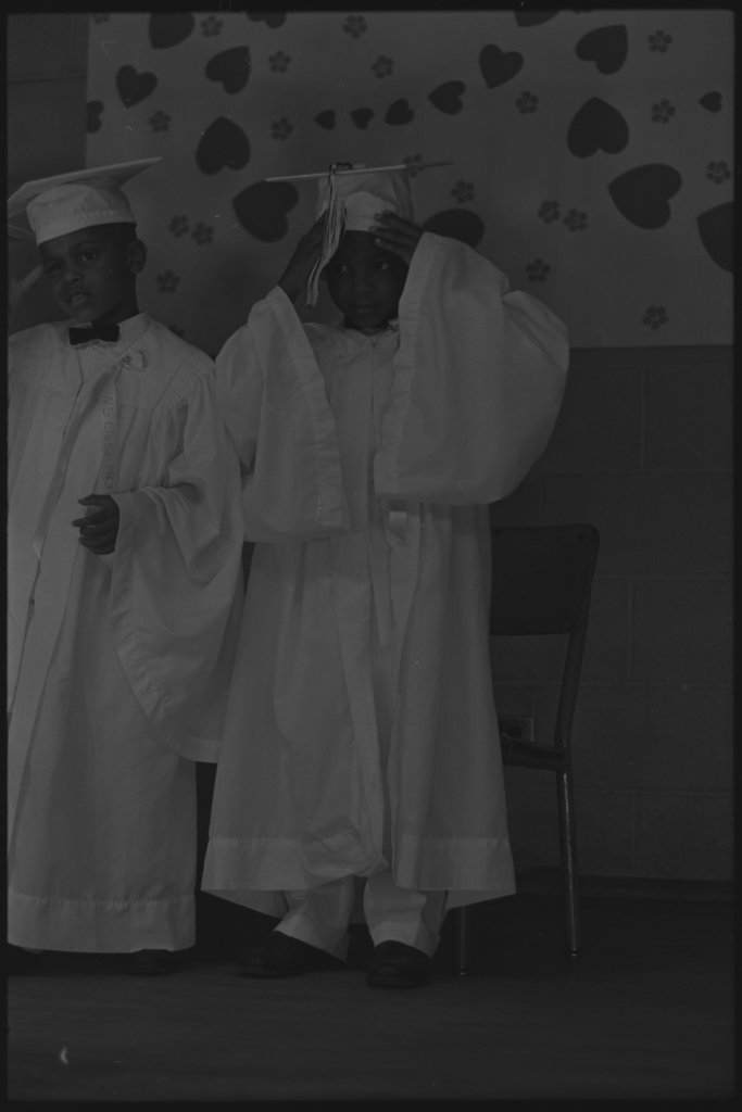 Eric Mann and classmates during graduation - Flerlage, Raeburn, 1915-2002