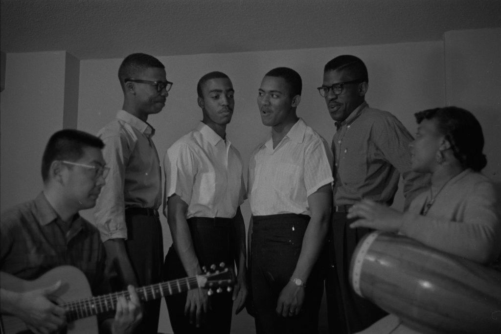 Ella Jenkins, guitarist Shiz Hori, and The Staffers - Flerlage, Raeburn, 1915-2002