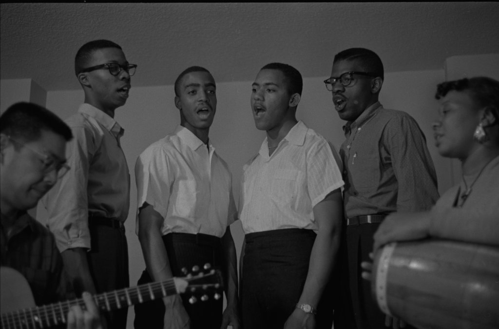 Ella Jenkins, guitarist Shiz Hori, and The Staffers - Flerlage, Raeburn, 1915-2002