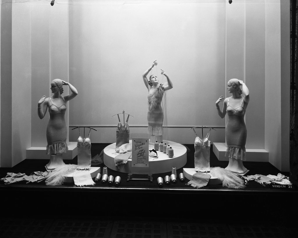 Lingerie window display, Marshall Field & Co. - Hedrich-Blessing