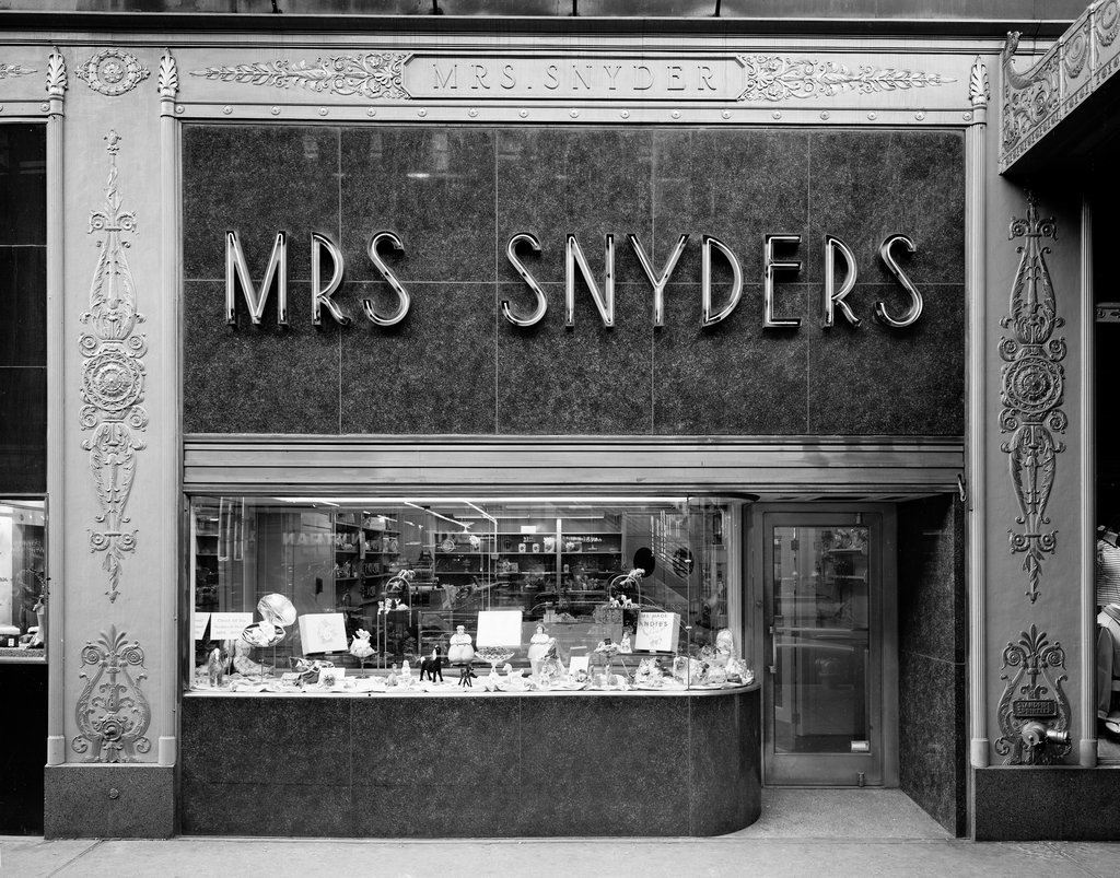 Storefront of Mrs. Snyder's Candy Shop - Hedrich-Blessing