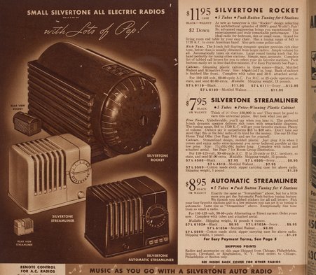 Small silvertone all electric radios - Sears, Roebuck and Company