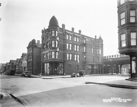 Chicago Streets-Cullerton Street view southeast from Wood Street - Scholz, A. F.