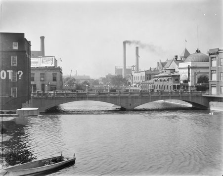 American Cities-Aurora Fox River and Bridge - Scholz, A. F.