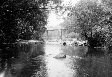 Scenes with fence by Western Cemetary, SW of 2658 Franklin, Gwynns Falls Park - Coster, Gordon, 1920-1985