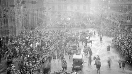 Celebration of the liberation of Alsace-Lorraine in France, World War 1 - McCutcheon, John T. (John Tinney), 1870-1949