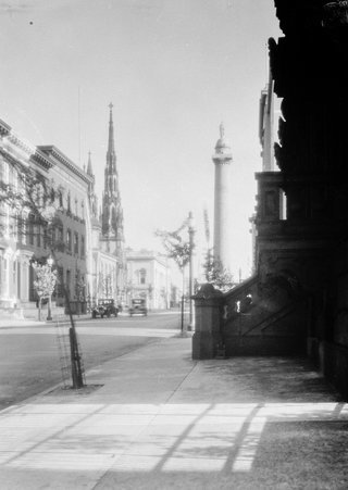 Baltimore Mount Vernon, Saint Paul's Spire, Cathedral Street - Coster, Gordon, 1920-1985