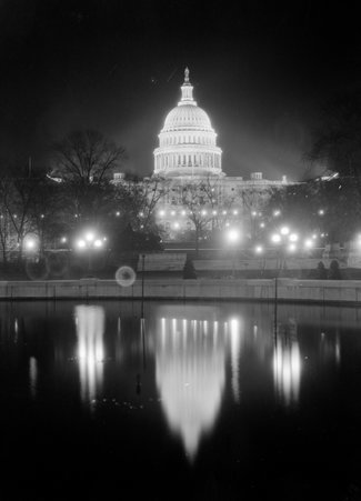 Capitol at night - Coster, Gordon, 1920-1985