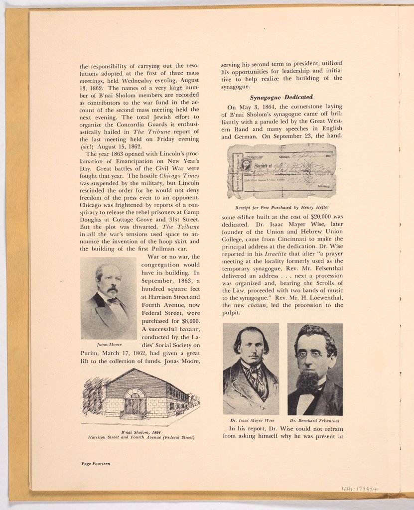 Page 14 of Our First Century, 1852-1952: Temple Isaiah Israel, the United Congregations of B'nai Sholom - Temple Isaiah Israel