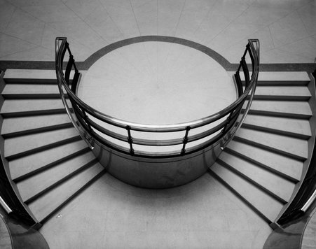 Michigan Square Building interior staircase - Hedrich-Blessing