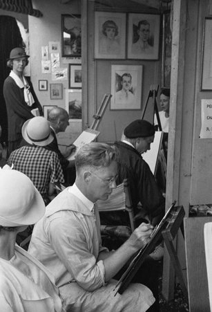 Portrait artists at Century of Progress - Cook, O. L.