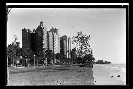 Lake Shore Drive, north from Palmer Residence, Chicago, Illinois - Childs, Charles R., 1875-1960
