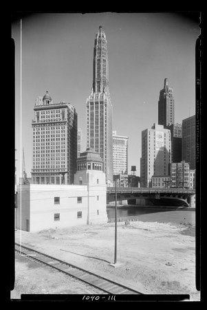 Skyline from Wabash Avenue Bridge, Chicago, Illinois - Childs, Charles R., 1875-1960