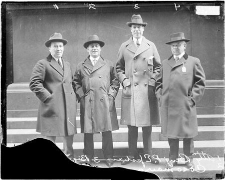 Attorney Benjamin P. Epstein, Vincent Cosmano, Tim Murphy, and attorney John S. Sbarbaro - Chicago Daily News, Inc.