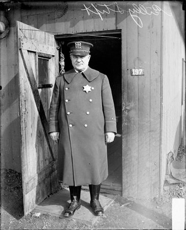 William (Billy) Stift, former pugilist and Lincoln Park policeman, facing camera - Chicago Daily News, Inc.