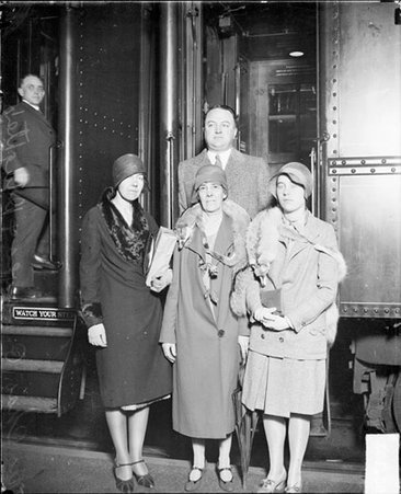 Mrs. Charles G. Dawes, wife of Charles G. Dawes, Vice-President of the United States, standing with her daughter - Chicago Daily News, Inc.