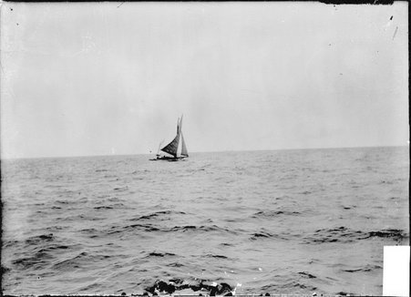Yacht, Hoosier, sailing on Lake Michigan - Chicago Daily News, Inc.