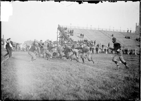 Football game, University of Chicago-Purdue University, line play, Marshall Field - Chicago Daily News, Inc.